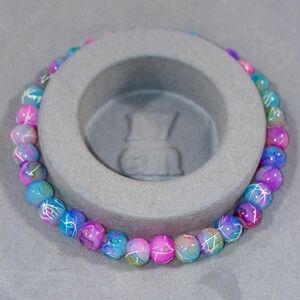 Handmade Multicolored Bracelet Pink Blue Green Purple #202